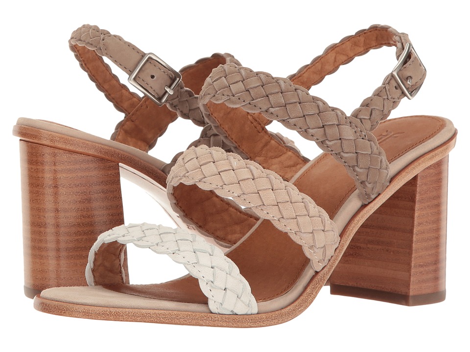 Frye Amy Braid Sandal (White Multi Suede) Women