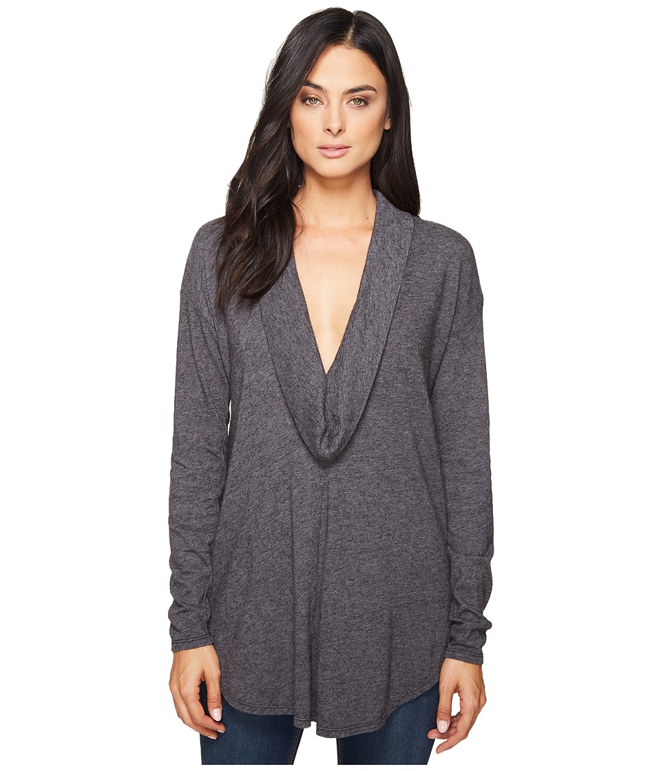 Michael Stars Eyelash Jersey Long Sleeve Cowl Neck Top (Oxide) Women