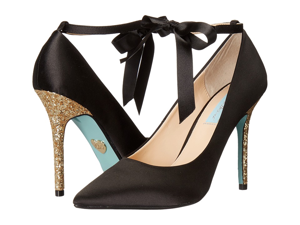 UPC 190640565677 product image for Blue by Betsey Johnson - Bri (Black Satin) High Heels | upcitemdb.com