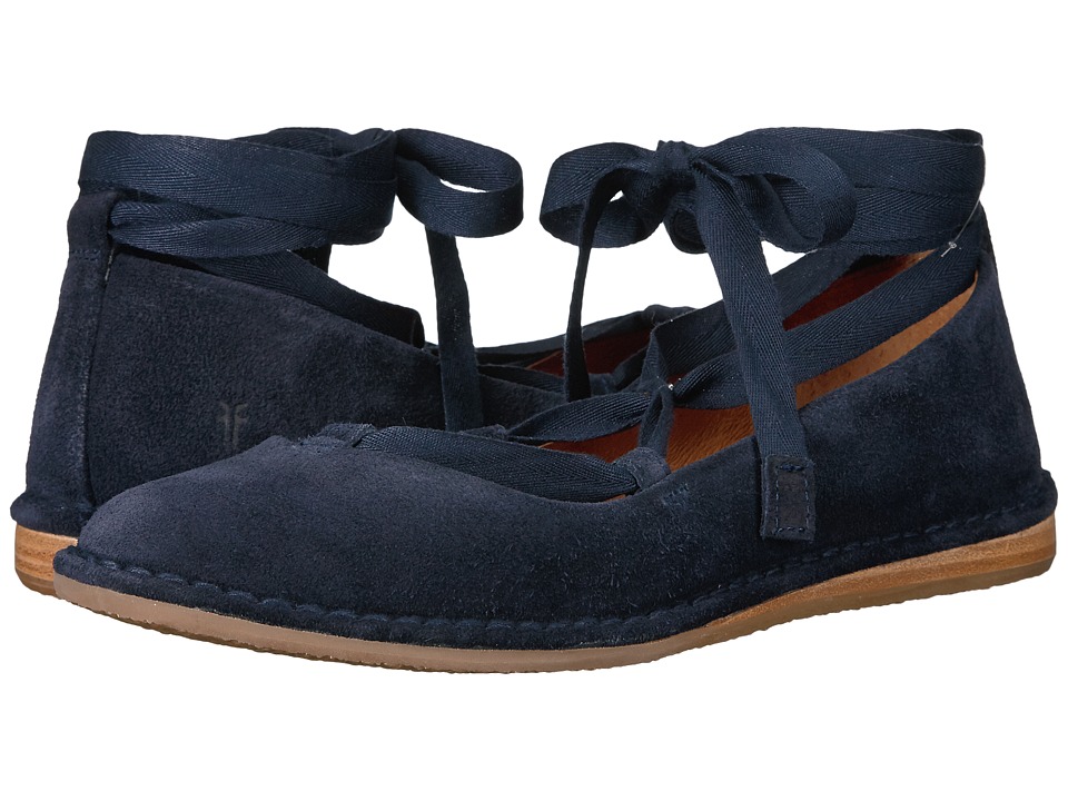 Frye Helena Ankle Tie (Navy Soft Oiled Suede) Women