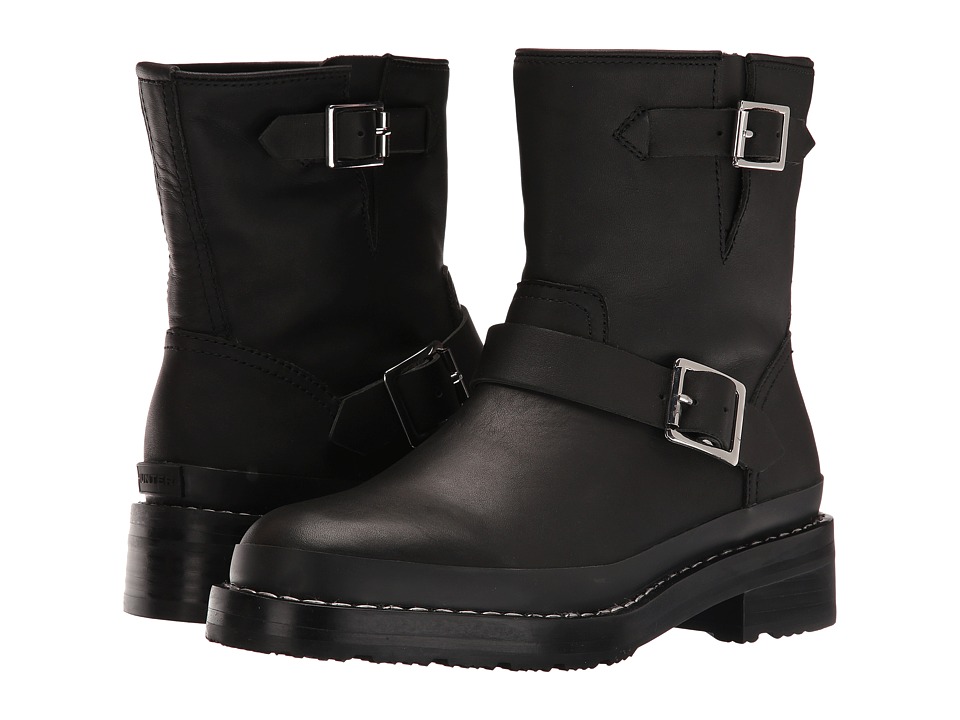 Hunter Original Leather Biker Boot (Black) Women