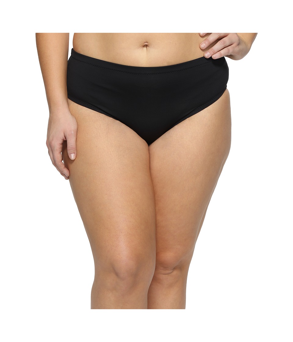BECCA by Rebecca Virtue Plus Size Black Beauties Hipster Bottoms (Black) Women