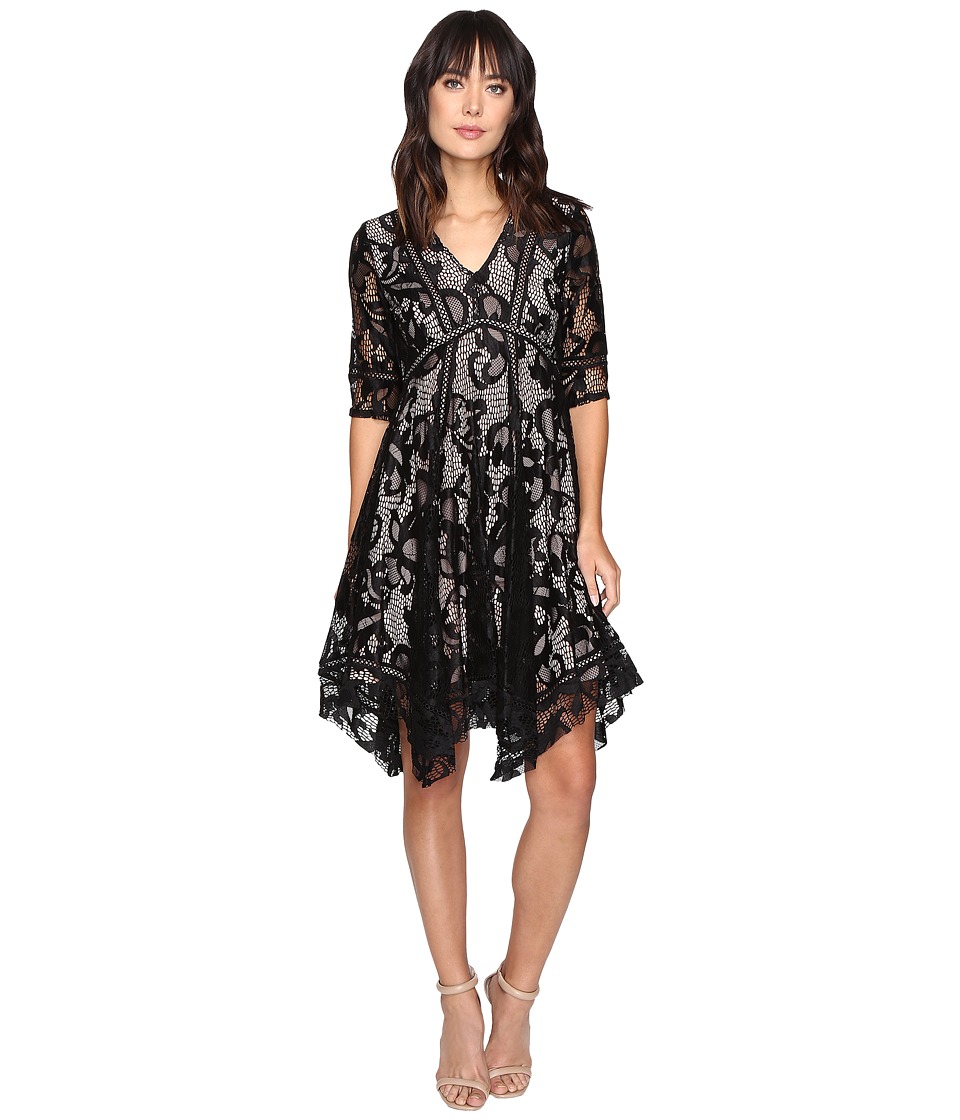 Taylor Mesh Lace Dress (Black/Pink) Women