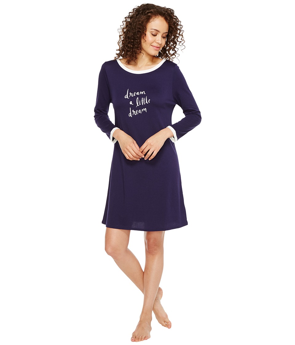 Kate Spade New York - Dream A Little Dream Navy Sleepshirt (New Navy "Dream A Little Dream") Women