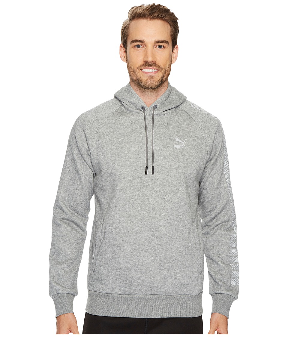 PUMA Evo Core Hoodie Fleece (Medium Gray Heather) Men