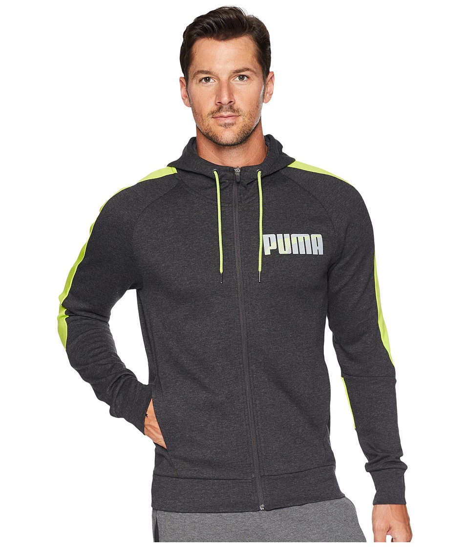 PUMA Evostripe Full Zip Hoodie (Dark Gray Heather) Men