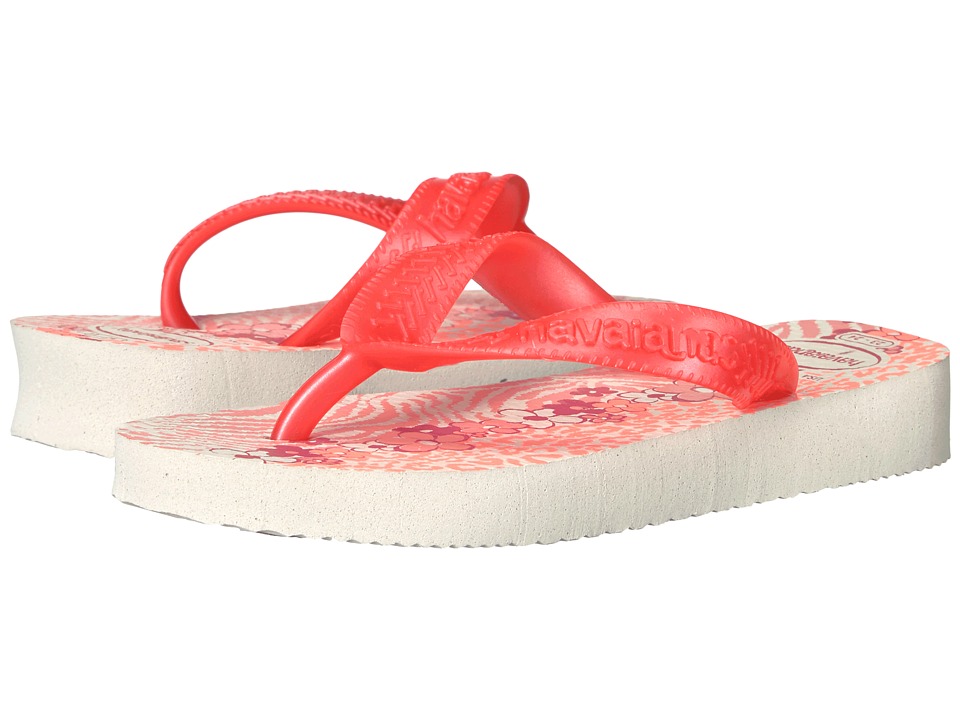 Havaianas Kids Flores Sandals (Toddler/Little Kid/Big Kid) (White/Capri) Girls Shoes
