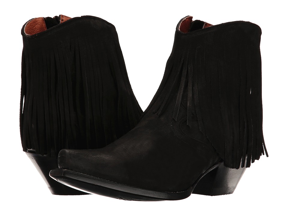 Dan Post Jules (Black Suede) Cowboy Boots
