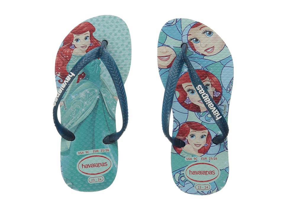 Havaianas Kids Slim Princess Flip Flops (Toddler/Little Kid/Big Kid) (Mentha Green) Girls Shoes