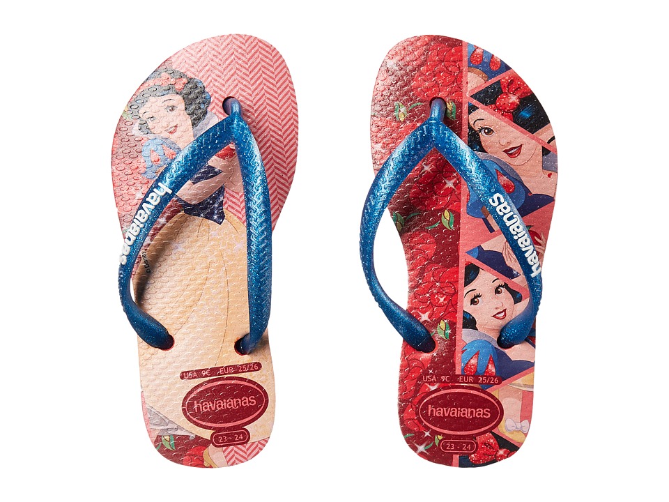 Havaianas Kids Slim Princess Flip Flops (Toddler/Little Kid/Big Kid) (Ruby Red) Girls Shoes