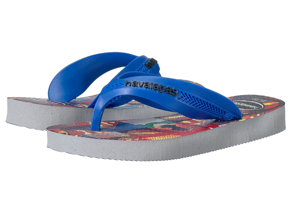 Havaianas Kids Max Heroes Flip Flops (Toddler/Little Kid/Big Kid) (Ice Grey) Boys Shoes