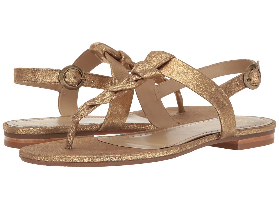 Johnston & Murphy Holly (Gold Metallic Calfskin) Women