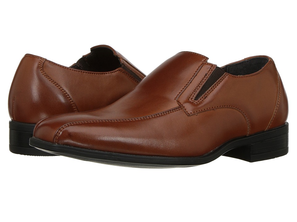 Stacy Adams Kids Fairchild Bike Toe Slip-On (Little Kid/Big Kid) (Cognac) Boys Shoes
