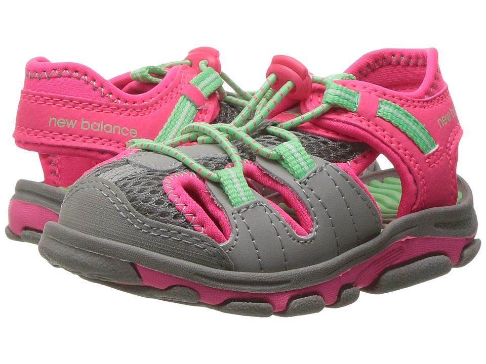 New Balance Kids Adirondack Sandal (Toddler/Little Kid) (Grey/Pink) Girls Shoes