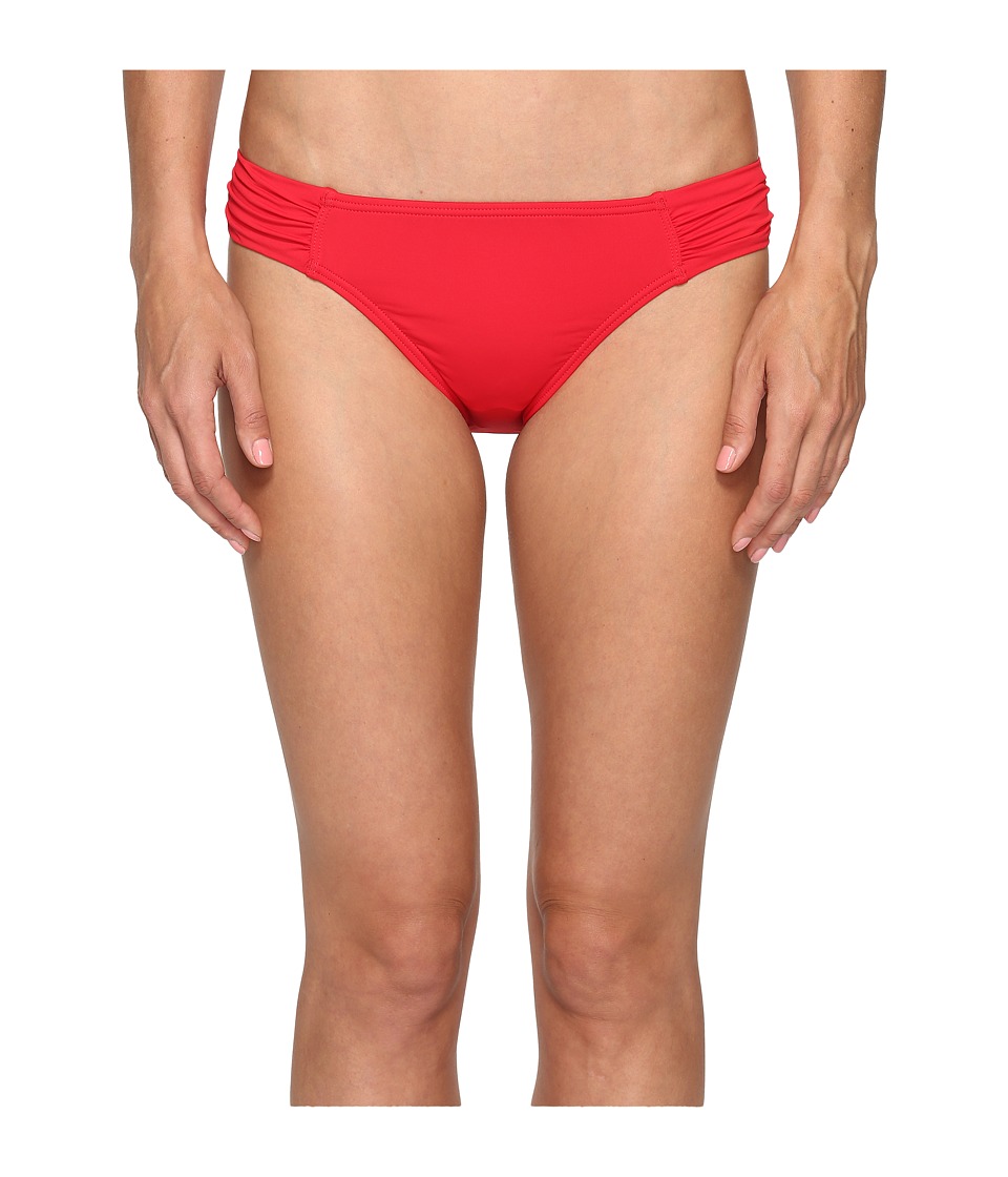 Tommy Bahama Pearl Side-Shirred Hipster Bikini Bottom (Poppy Red) Women
