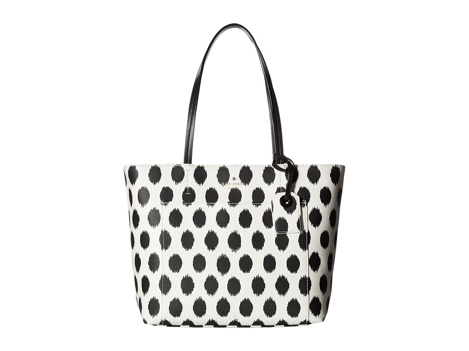 Kate Spade New York - Harding Street Ikat Dot Small Riley (Black Multi) Handbags