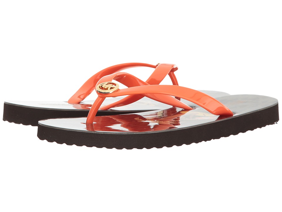michael kors flip flops womens orange