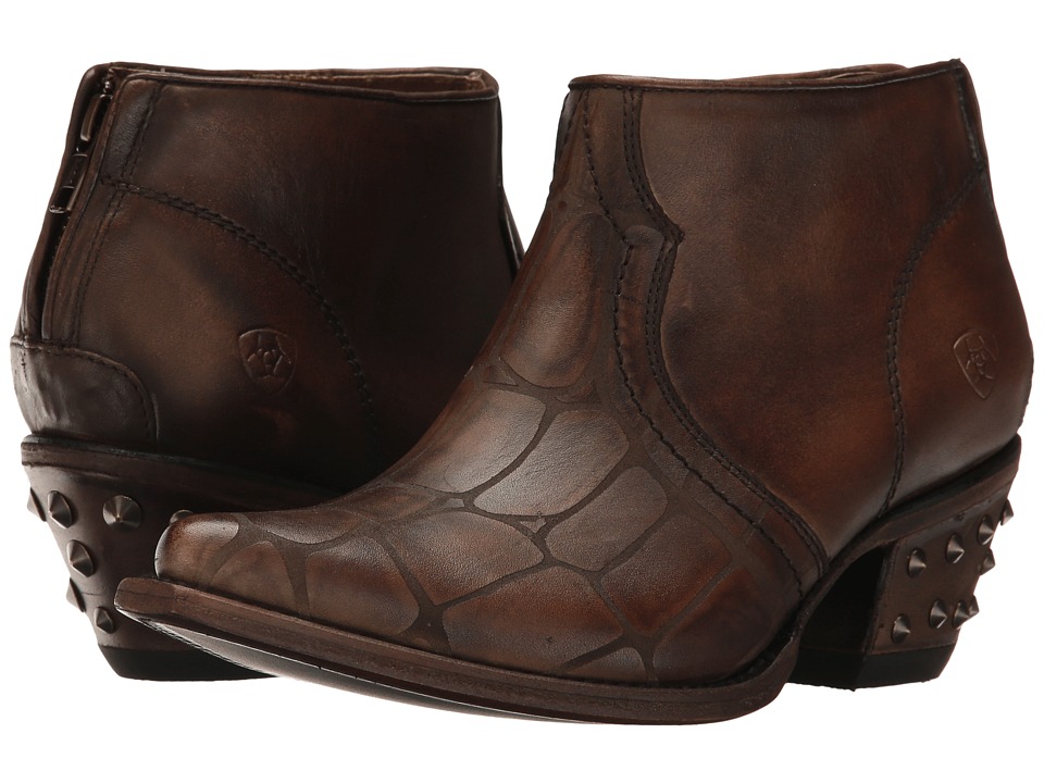 Ariat Jadyn (Chocolate Croc Print) Cowboy Boots