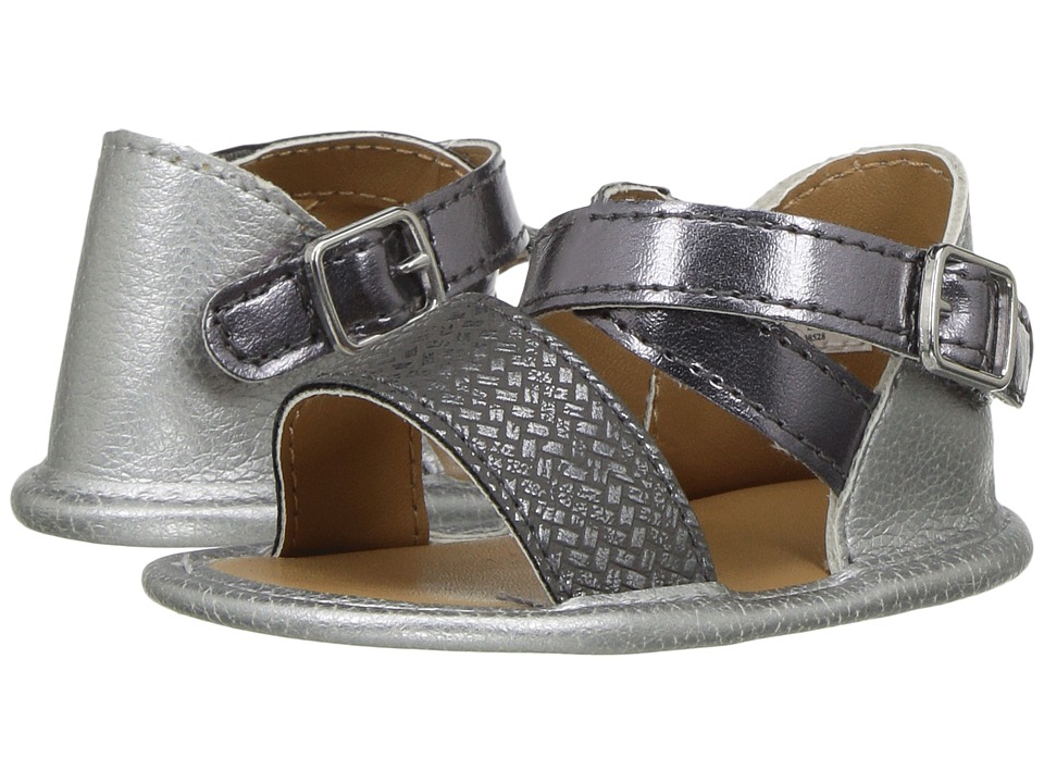 Baby Deer Banded Sandal (Infant) (Silver) Girls Shoes