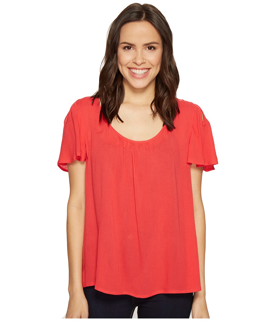 B Collection by Bobeau Judy Keyhole Top (Fuchsia) Women