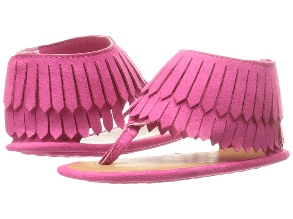 Baby Deer Fringe Thong (Infant) (Fuchsia) Girls Shoes