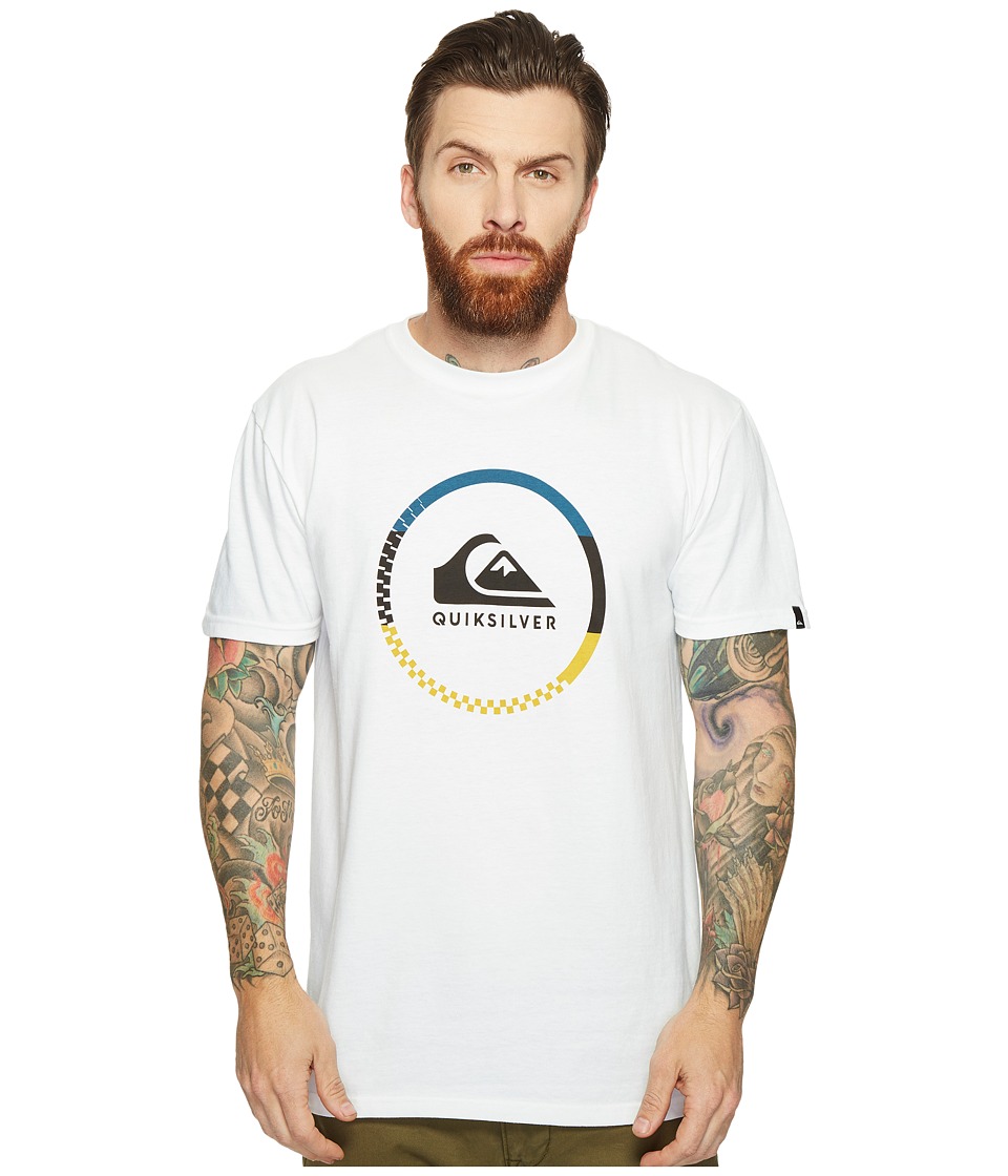 Quiksilver - Active Logo Blocked Tee (White) Men