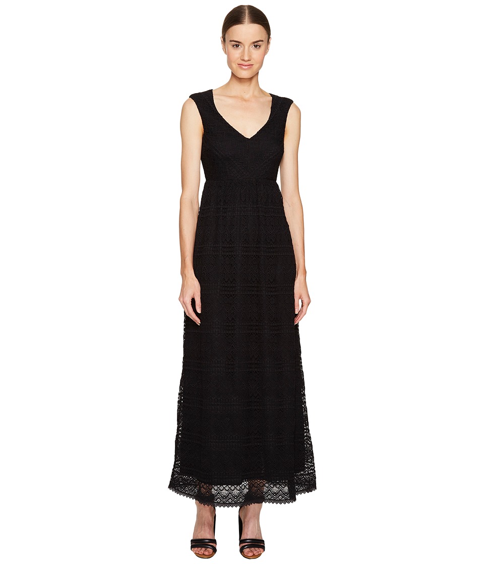 RED VALENTINO Cotton Lace Jersey Dress (Black) Women