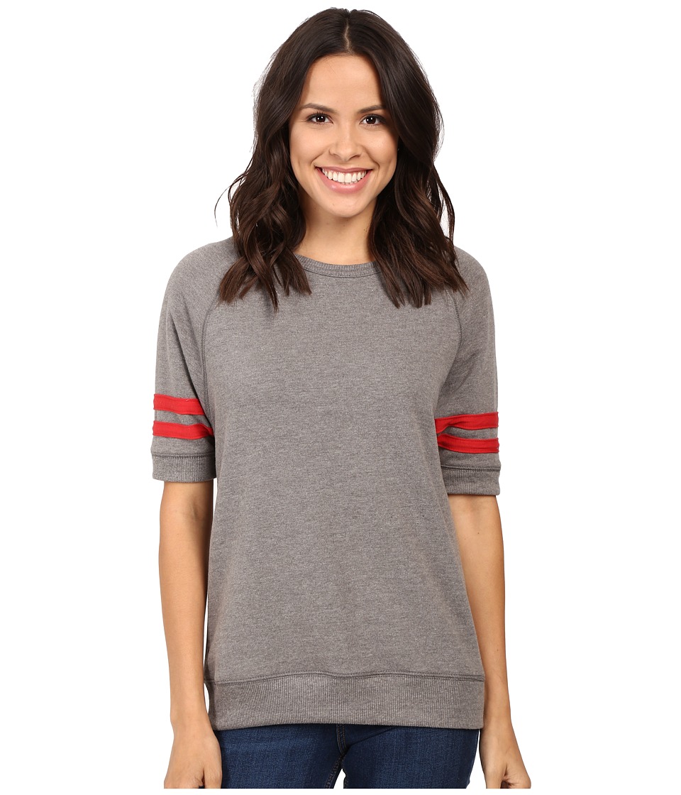 Alternative Vintage Sport French Terry The Fifty Yardliner (Vintage Coal/Red) Women