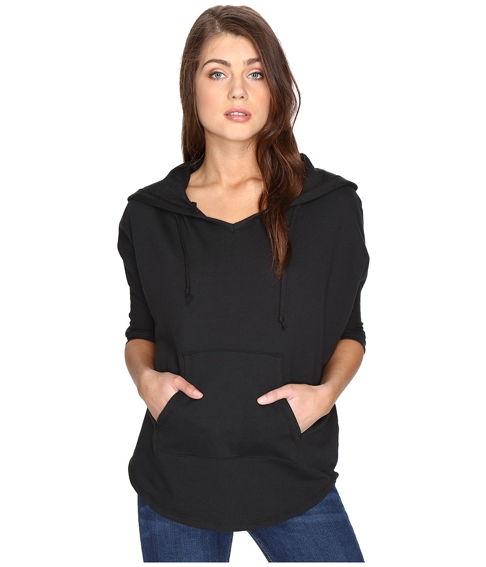 Alternative Vintage Sport French Terry Gameday Poncho (Black) Women
