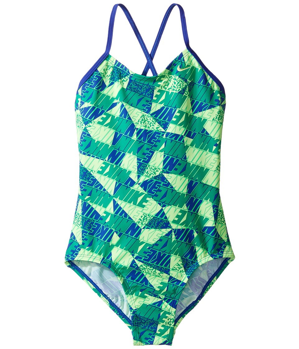 Nike Kids Graphic Crossback One-Piece Swimsuit (Little Kids/Big Kids) (Paramount Blue) Girl