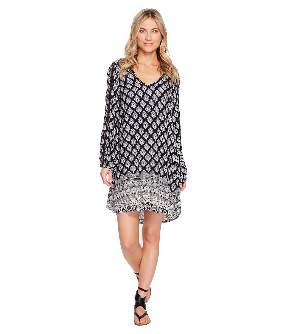 Roxy Havana Dress (Anthracite Hippie Gypsy Border) Women