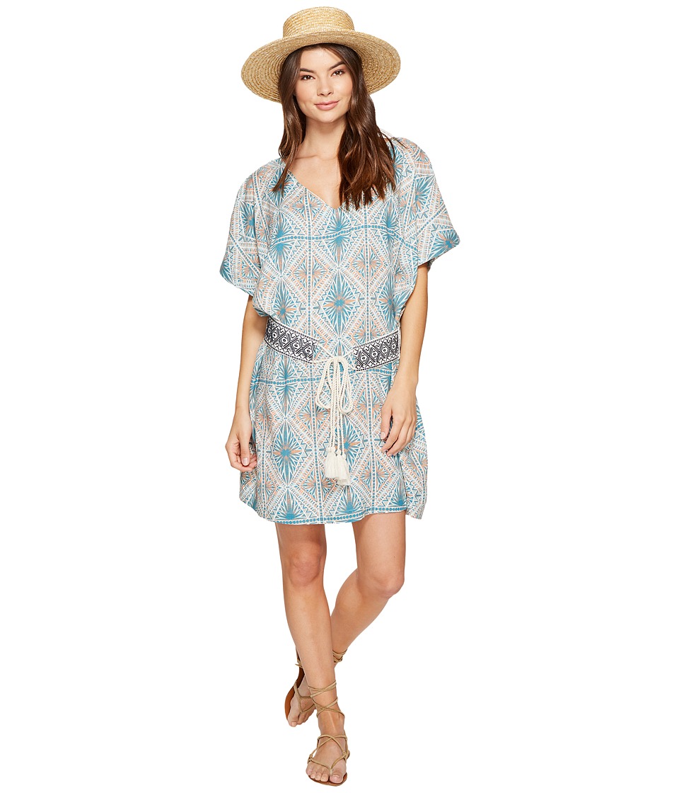 Roxy Delicate Kimono Dress (Mosaic Blue Casablanca Geo) Women