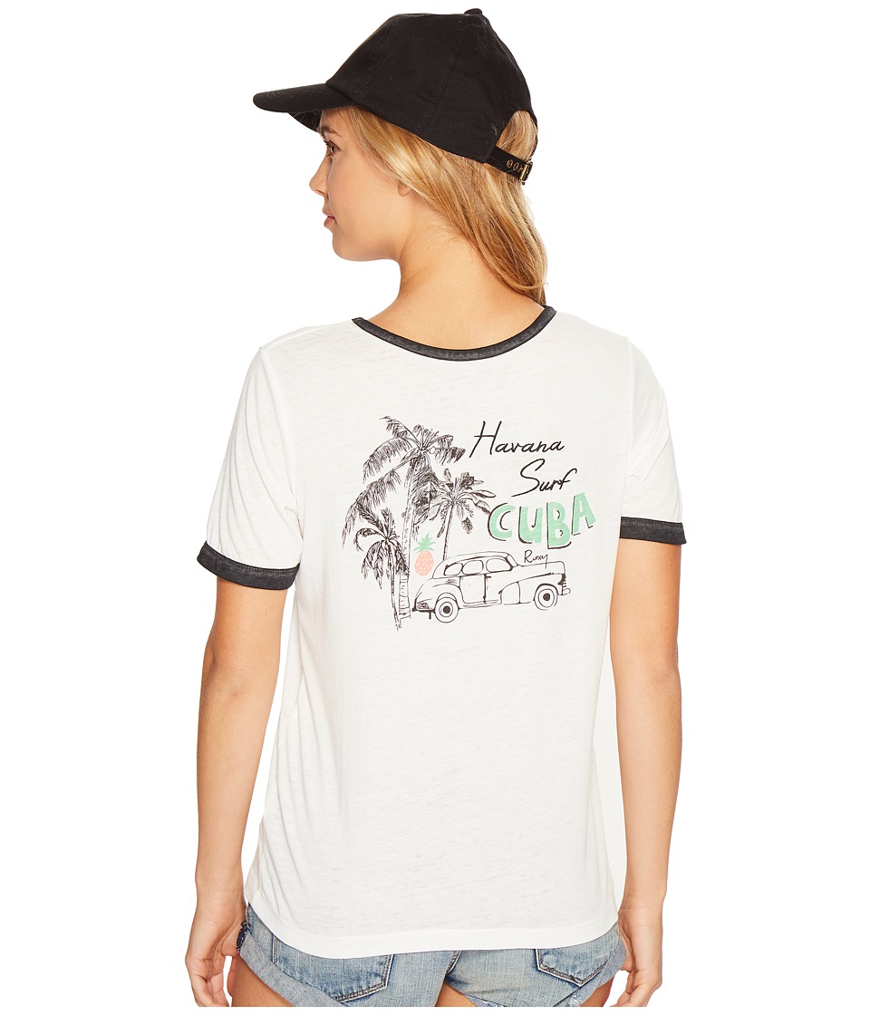 Roxy - Puerto Pic Cuba Times Shirt (Marshmallow) Women