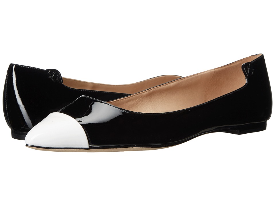tory burch black and white flats