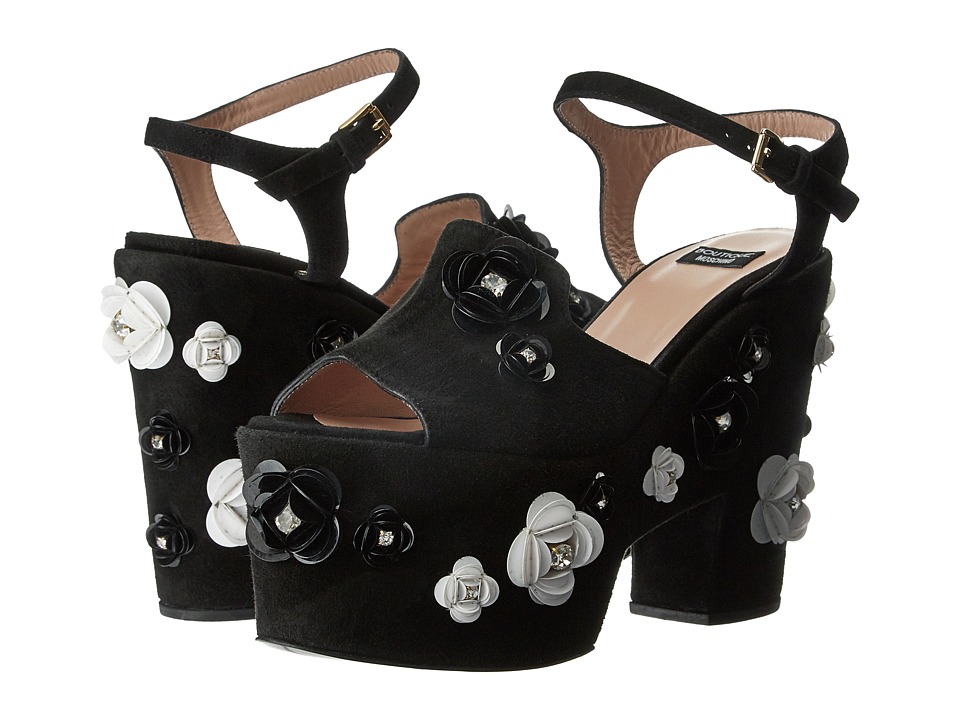 Boutique Moschino Embellished Platform Sandal (Black) Women