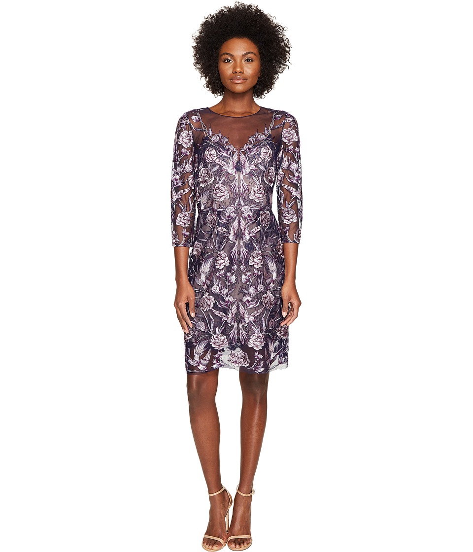 Marchesa Notte All Over Embroidered Cocktail Dress Marchesa Notte All Over Embroidered Cocktail Dress