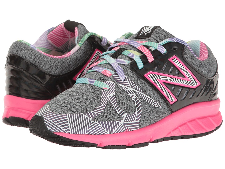 New Balance Kids Electric Rainbow 200 (Little Kid) (Black/Multi) Girl