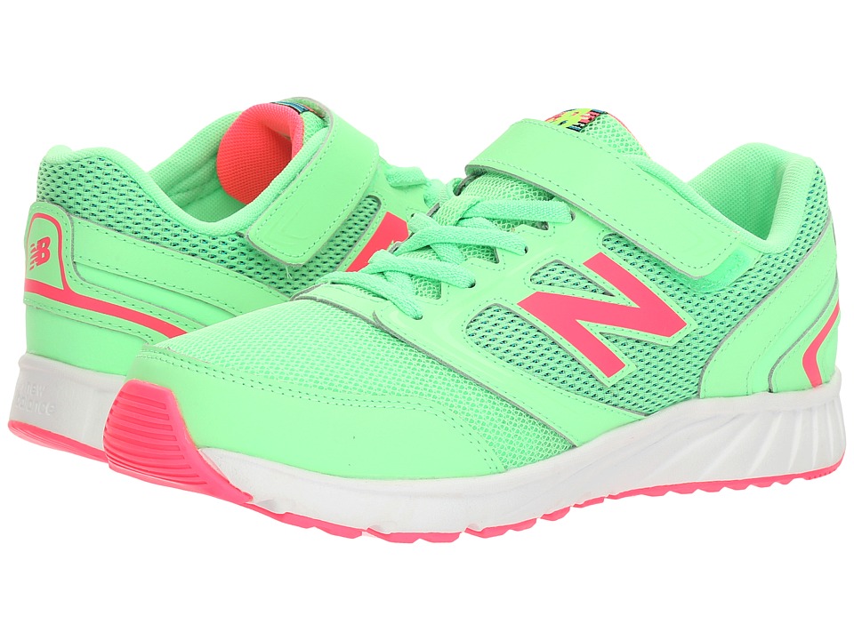 New Balance Kids KA455v1 (Little Kid/Big Kid) (Green/Pink) Girl