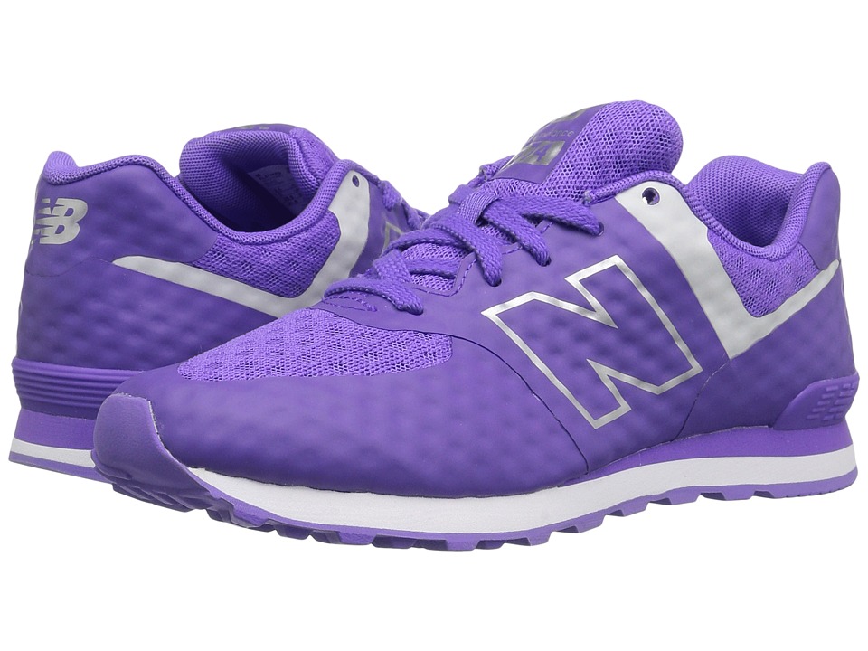 New Balance Kids Breathe 574 (Big Kid) (Purple/Grey) Girl