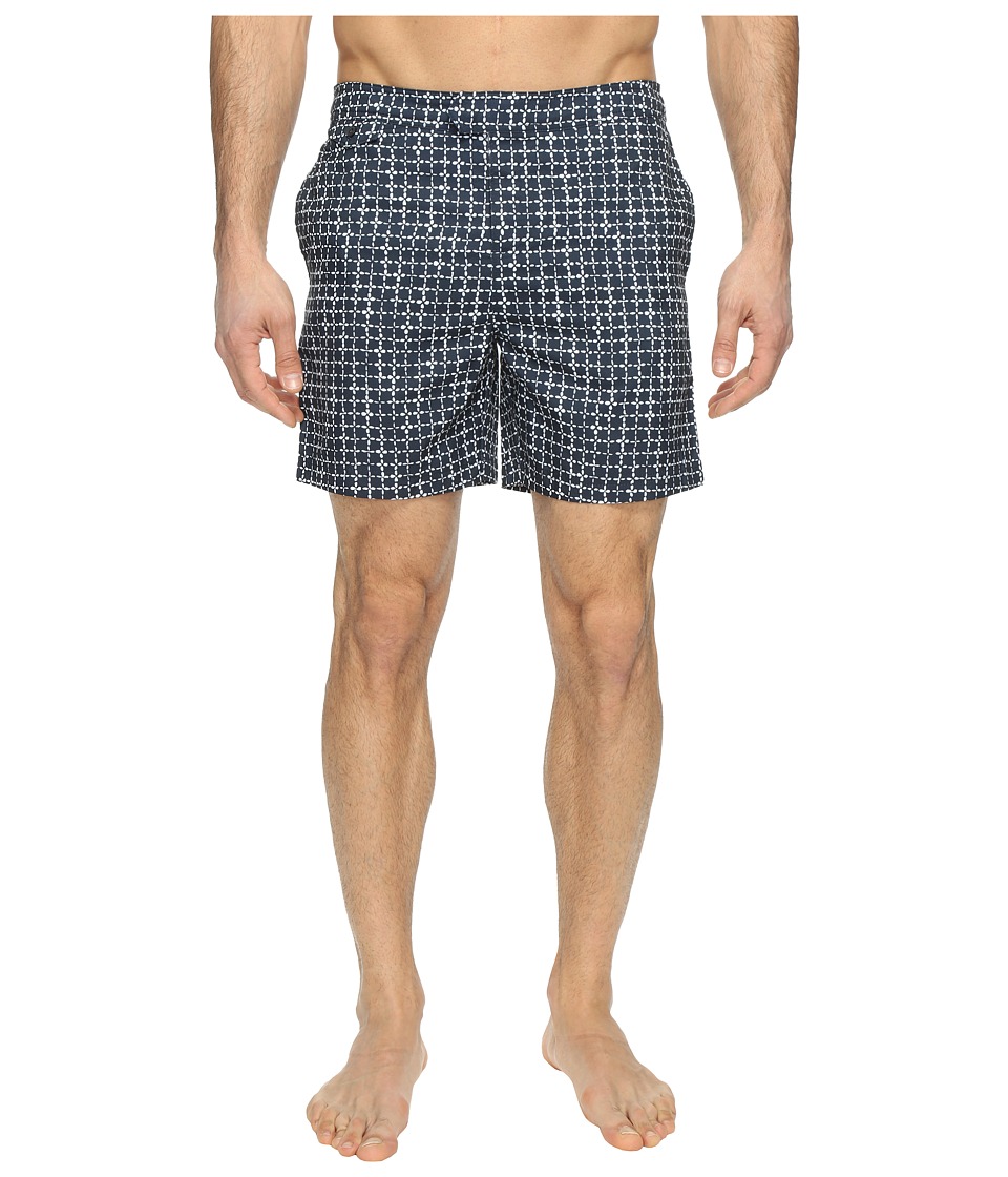 Original Penguin Floral Grid Fixed Volley (Dark Sapphire) Men