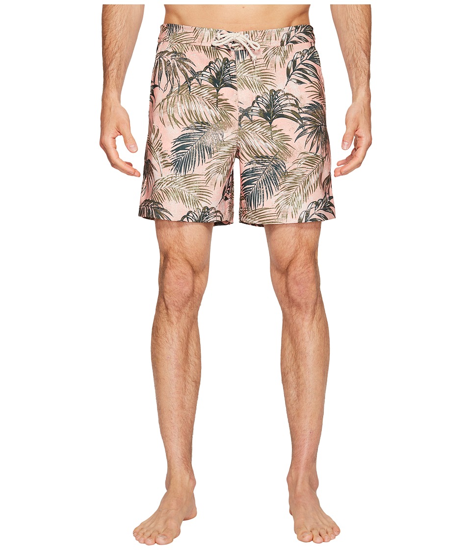 Original Penguin Stretch Tropical Leaf (Coral Almond) Men