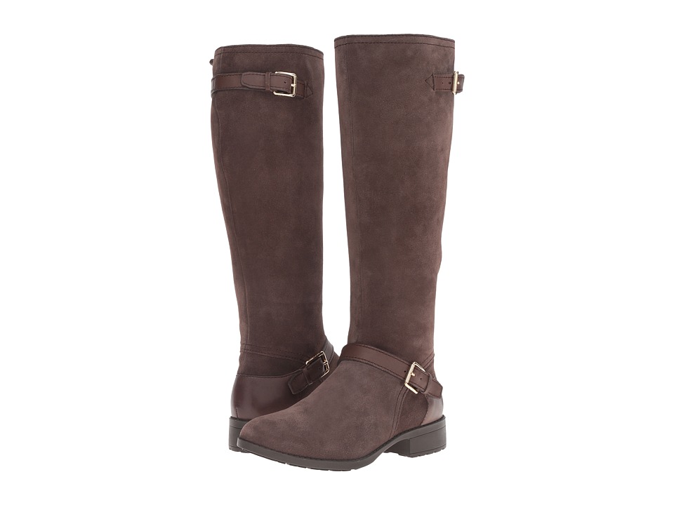 Cole Haan Marla Waterproof Boot (Dark Taupe Suede/Dark Taupe Leather) Women