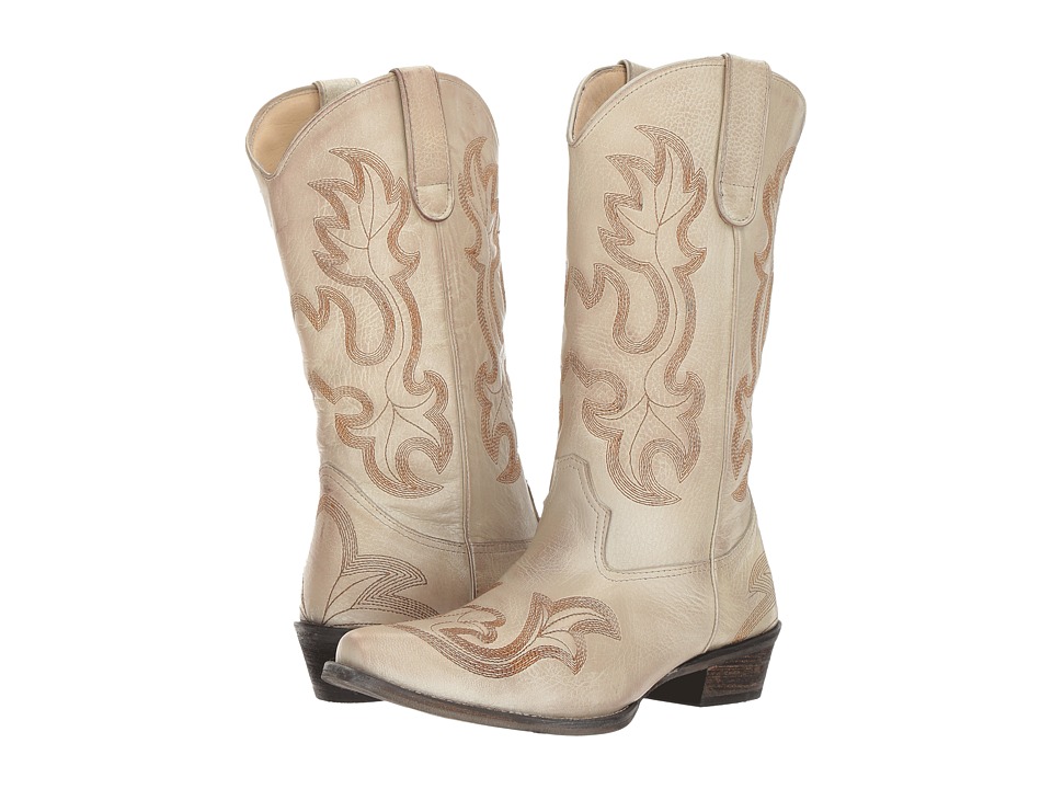 Roper Pearl (Off-White Metallic) Cowboy Boots