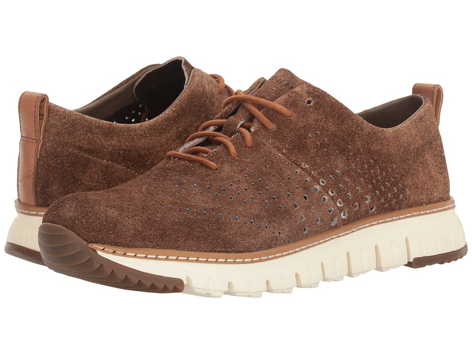 Cole Haan Zerogrand Laser Perf Sneaker (Stone Suede Open/Ivory) Men\u0027s Shoes