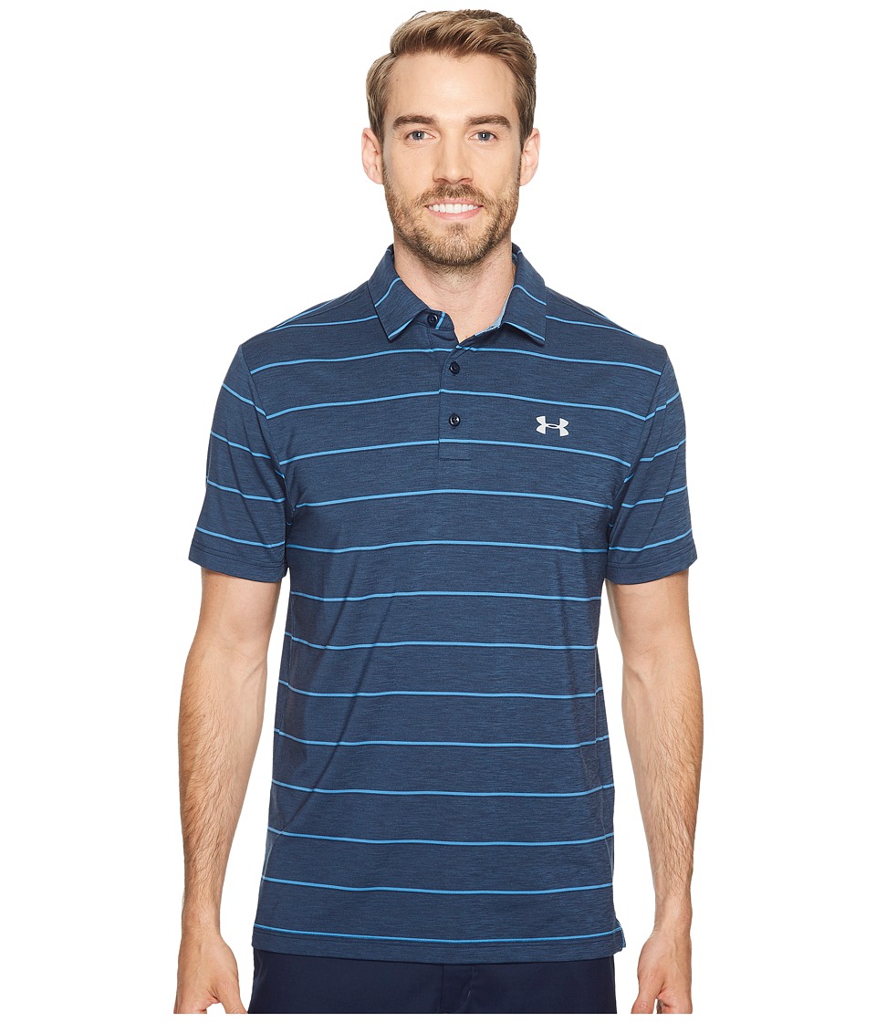 Under Armour Golf UA Playoff Polo (Academy Medium Heath/Urban Blue/Overcast Gray) Men