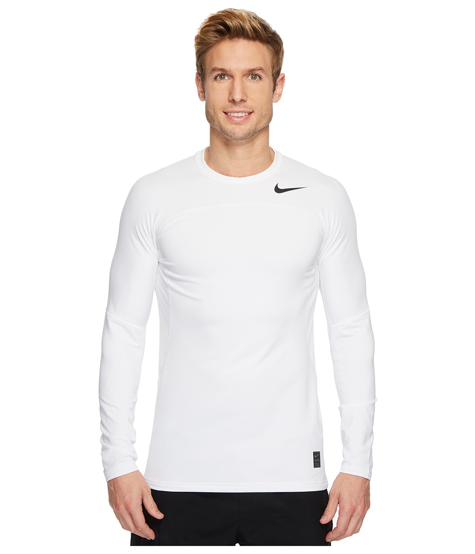 Nike Pro Hyperwarm Long Sleeve Top (White/Wolf Grey/Black) Men