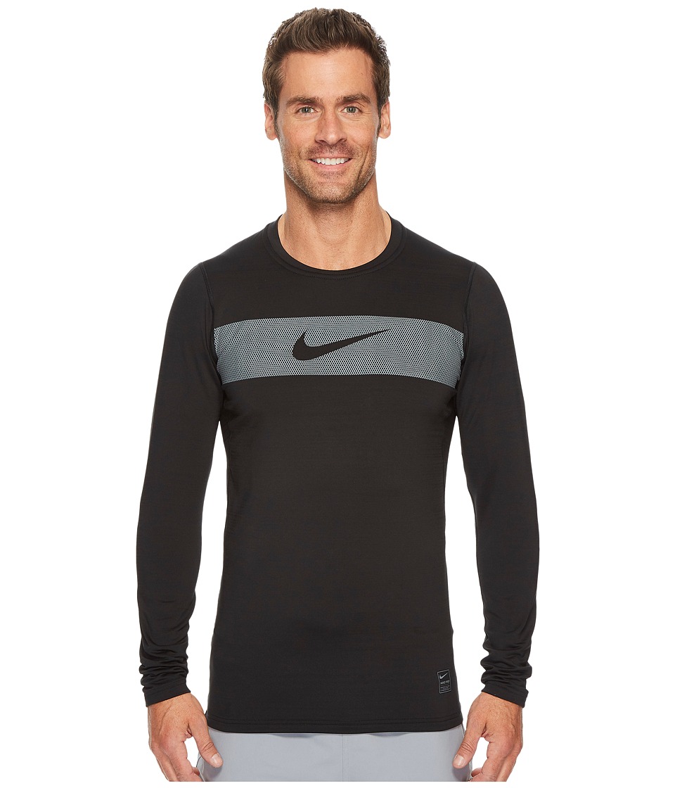 Nike Pro Warm Long Sleeve Training Top (Black/Cool Grey/White) Men
