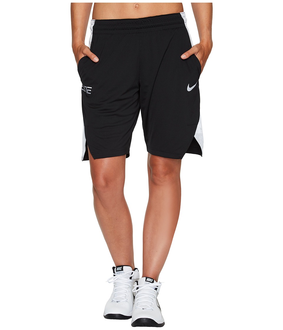 Nike Dry Elite 9 Basketball Short (Black/White/White/White) Women