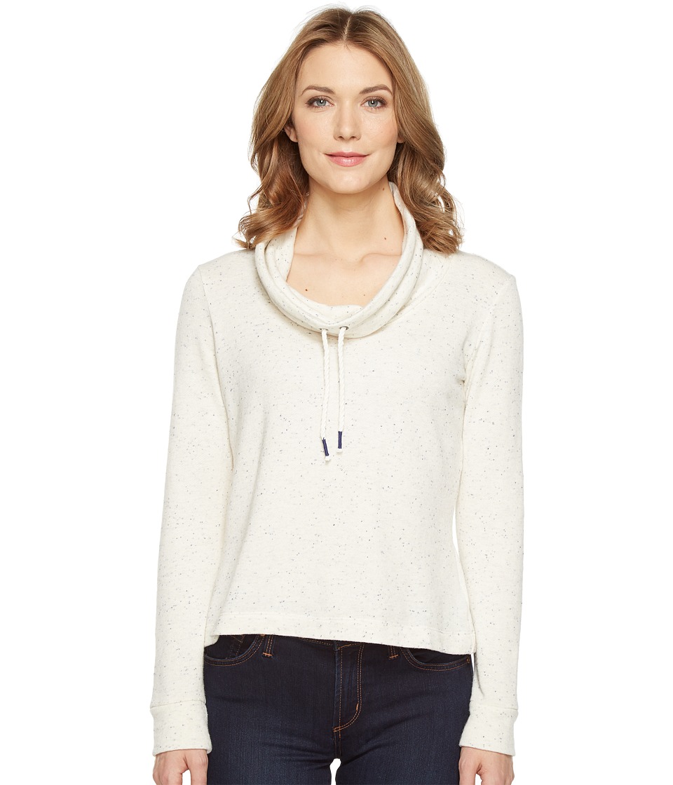 Splendid Confetti Active Funnel Neck Twist Top (Heather Oatmeal) Women