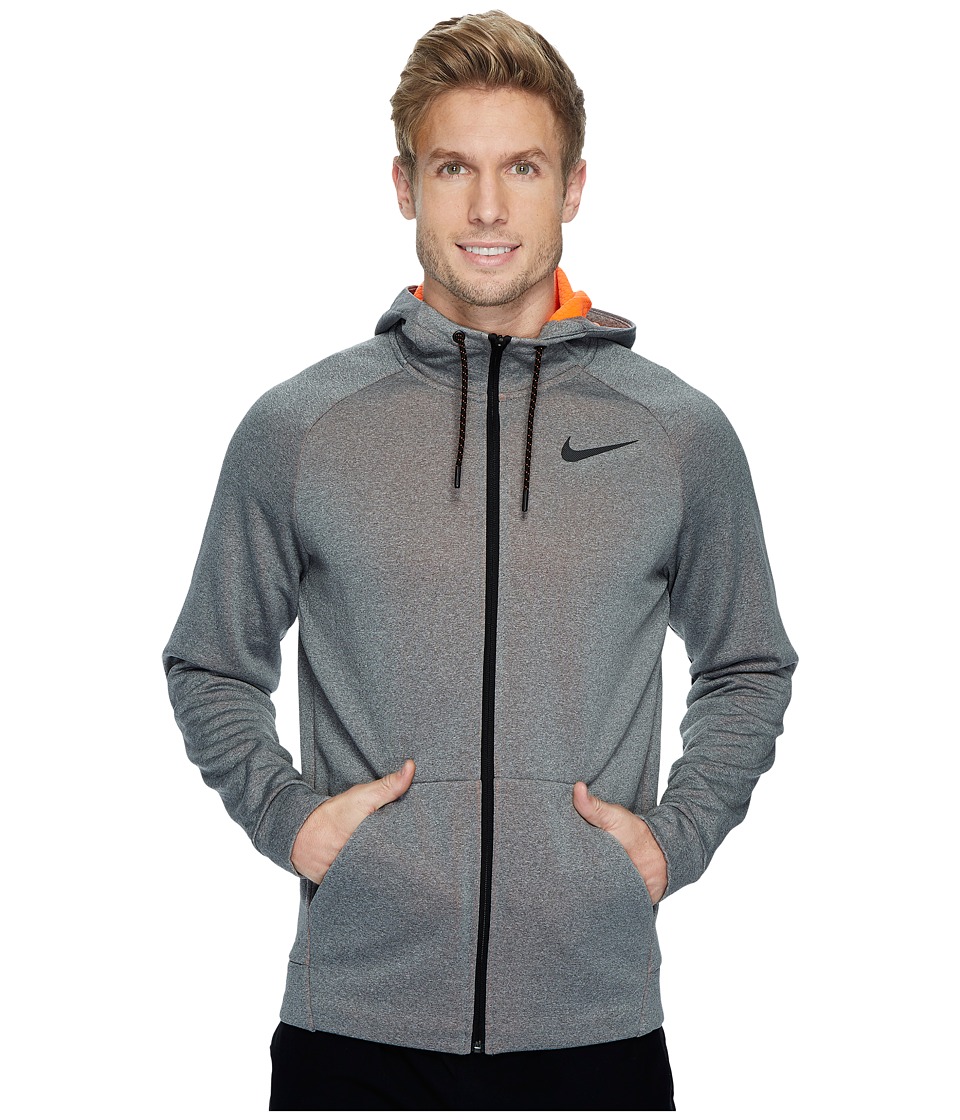 Nike Therma Sphere Full-Zip Training Jacket (Carbon Heather/Hyper Crimson/Black) Men